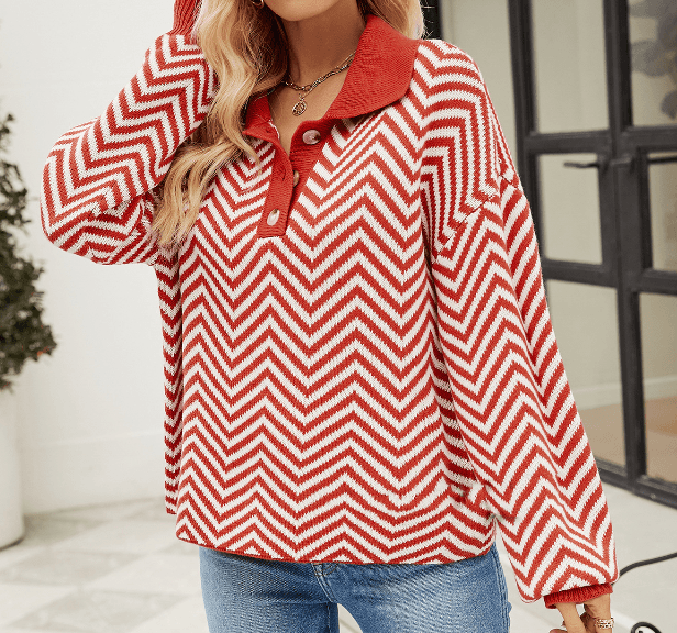 Striped Knit Sweater - runwayfashionista.com
