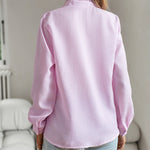 Striped Long Sleeve Shirt - Pink