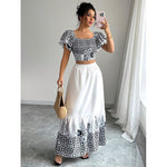 Printed A-Line Dress Set for a Daring Look