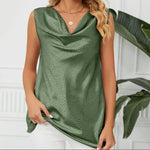 Solid Cowl Neck Top - runwayfashionista.com