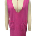 Knitted Medium Long Double Sided Vest Dress