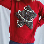 Contrast Star Round Neck Long Sleeve Sweater - runwayfashionista.com