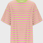 Casual Striped Quarter Sleeve T - Shirt - runwayfashionista.com