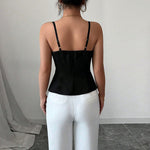 Figure-Flattering Black Slim Fit Top with Waist Detail | Casual & Chic - runwayfashionista.com