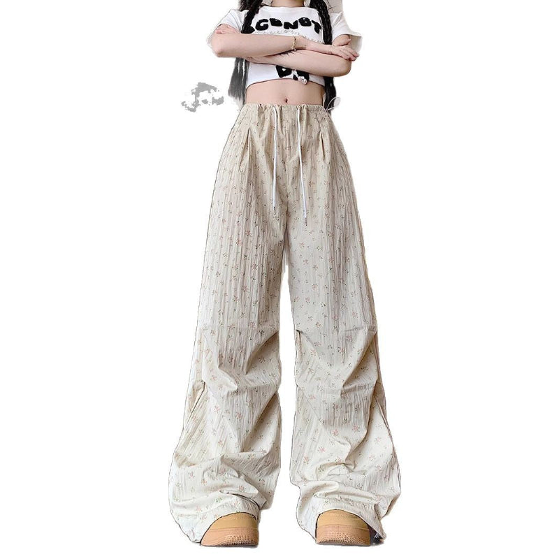 Wide Leg Retro White Sport Pants