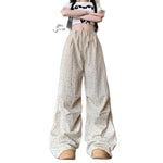 Wide Leg Retro White Sport Pants