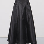 Irregularly Shaped Button-decorated Pleated Midi Skirt