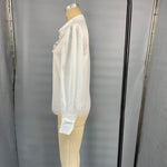 French-inspired White Lace Blouse