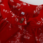 Round Neck Long-sleeved Cropped Top And Printed Mini Skirt Two-piece Set