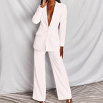 Chic Blazer and Straight-Leg Pant Set