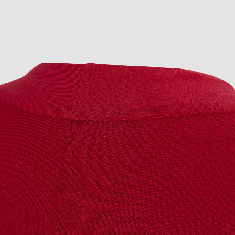 Burgundy Red Cutout Long-sleeved Bodycon Maxi Dress