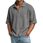 Waffle-Weave Short-Sleeved Shirts - runwayfashionista.com