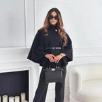 Elegant Woolen Cape Coat: Pure Sophistication - runwayfashionista.com