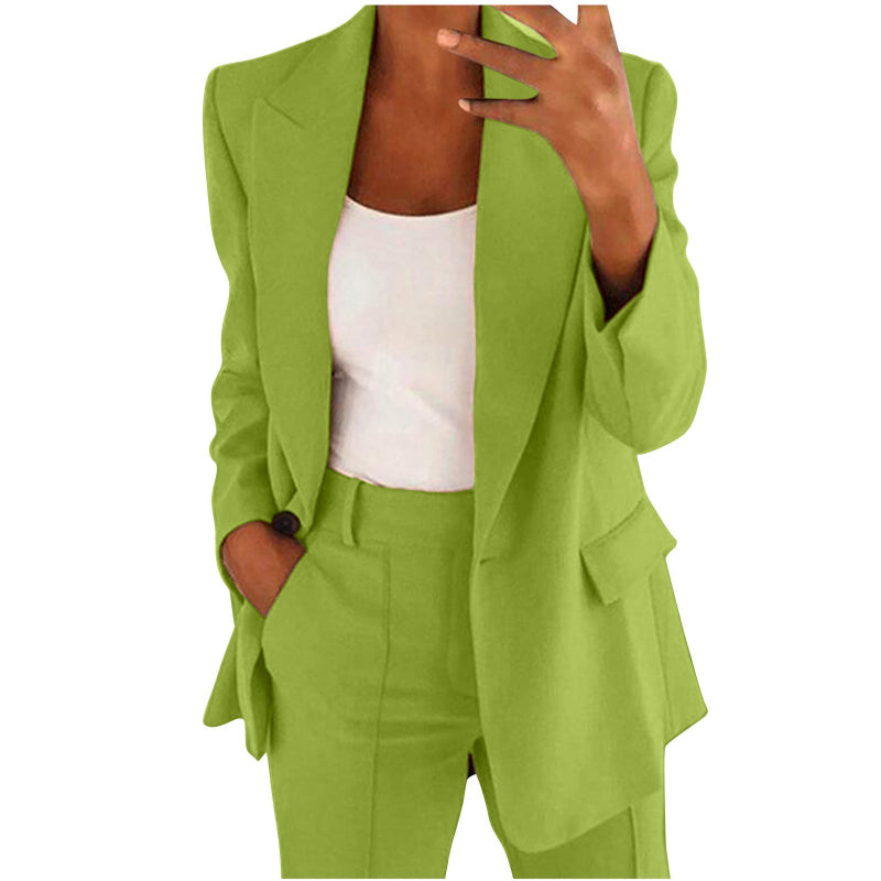 Chic Blazer and Straight-Leg Pant Set