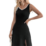 Wide strap dress and detachable long sleeve set - runwayfashionista.com