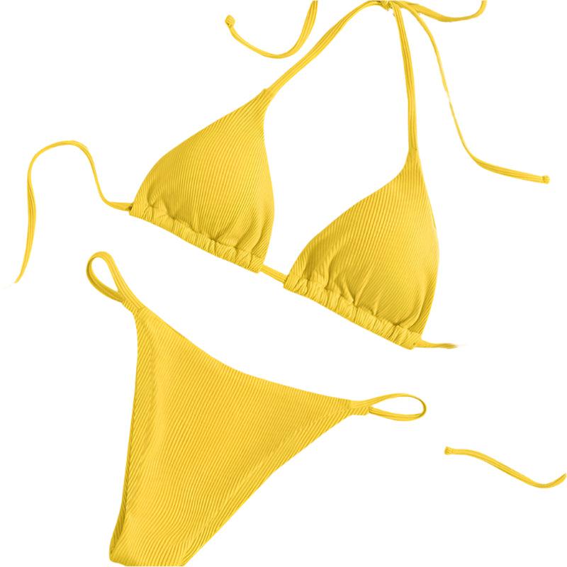 Hanging neck tie bikini