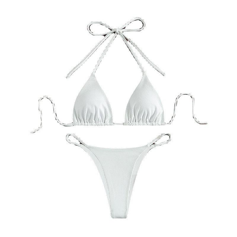 Hanging neck tie bikini