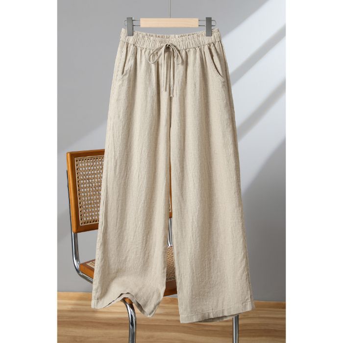 Coastal Ease: The Linen-Blend Wide Leg Pant