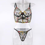 Vest Sling Bra Pants Funny Underwear Set - runwayfashionista.com