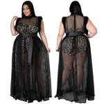 Daring Mesh: The Plus Size Two-Piece Statement - Black