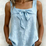 Square-Neck Tank Top - blue