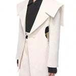 Long sleeve single button blazer - runwayfashionista.com