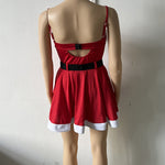 Festive Contrast-Trim Camisole Dress