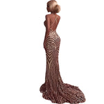 Elegant Deep V Neck Maxi Dresses - runwayfashionista.com
