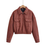 Effortless Autumn Chic: The Oversized Suede Statement - brick red