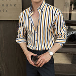 Long-sleeved Striped Shirt - yellow