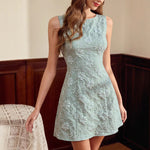 French Minimalist Style Dress - Green