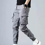 Hip HopMulti-pocket Cargo Pants - grey