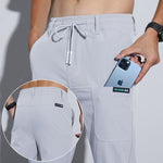 The Essential Straight-Leg Ice Silk Trouser - light grey