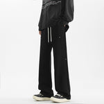 Straight-Leg Casual Pants - Black