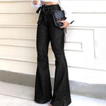 Vintage Ladies Bell Bottom Jeans - runwayfashionista.com