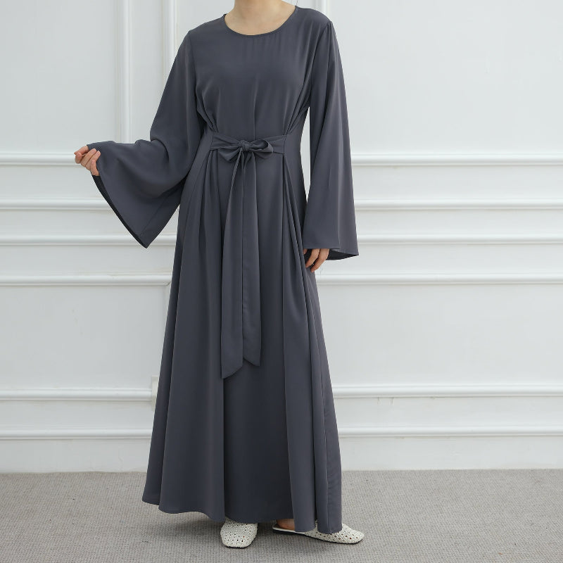 Simple Solid Color Dress Abaya