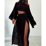 Effortless Elegance: The Linen-Blend Two-Piece Set Reveal - black