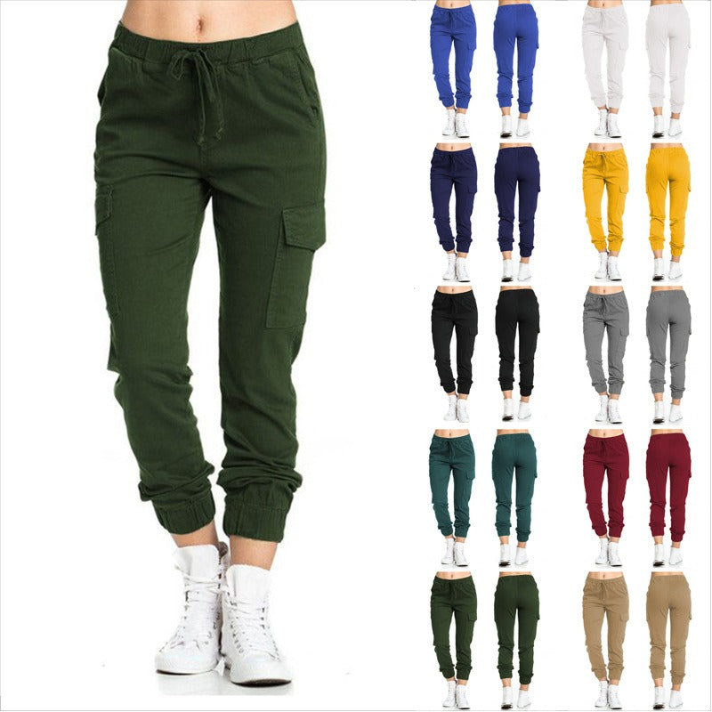 The Ultimate Utility: Women’s Elastic Waist String Side Pocket Pants