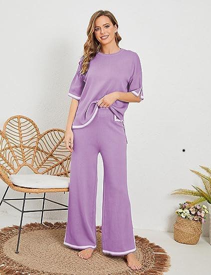 Knitted Sweater Wide Leg Pants Set - runwayfashionista.com