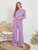 Knitted Sweater Wide Leg Pants Set - runwayfashionista.com