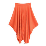 Asymmetric pleated top pleated skirt set