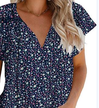 Casual Pleated Short Sleeve Shirt