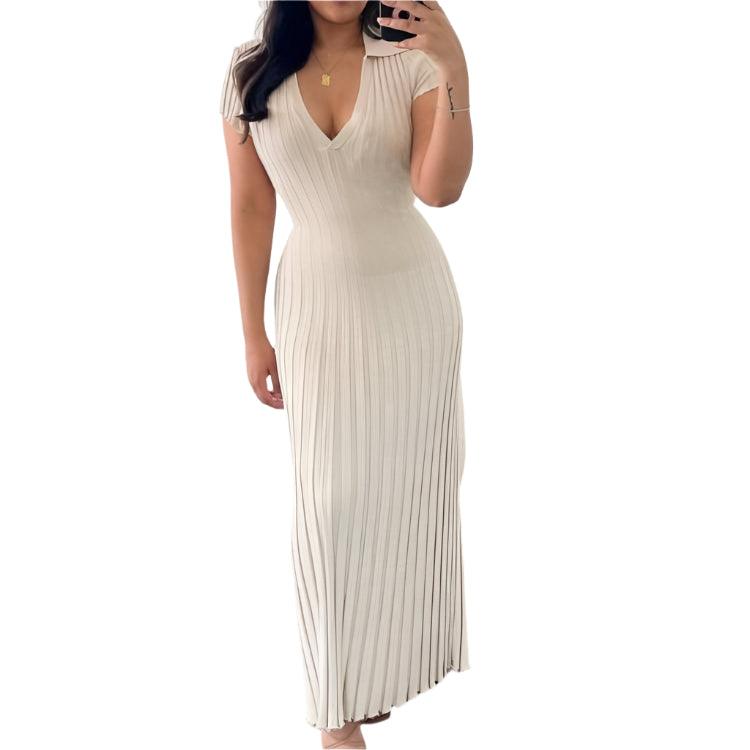 Knitted Pit Stripe Maxi Dress - runwayfashionista.com