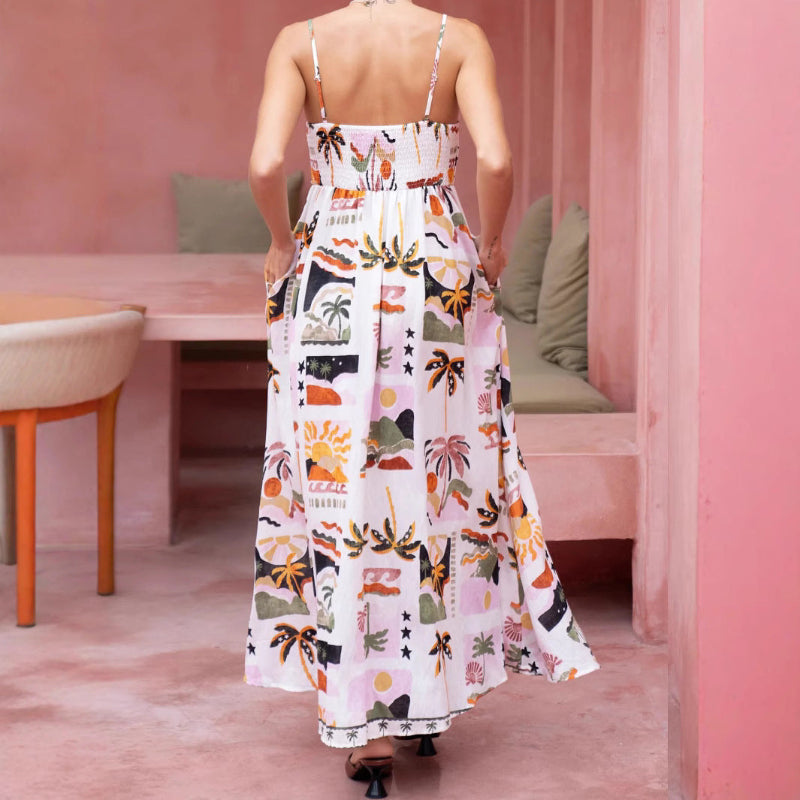 Boho Maxi Dress - White