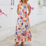 Love Flower Print Bohemian Maxi Dress - Floral