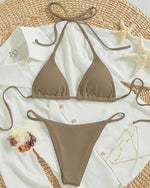 Luxury High-Waist Hanging Neck Tie Bikini