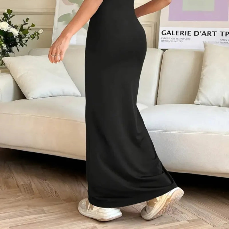 Short Sleeve Maxi Tee Dress