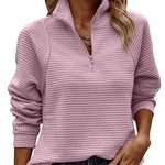 Stand Up Collar Long Sleeve Hoodie