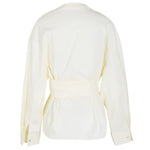 Cross Tie Waist Cinched Shirt