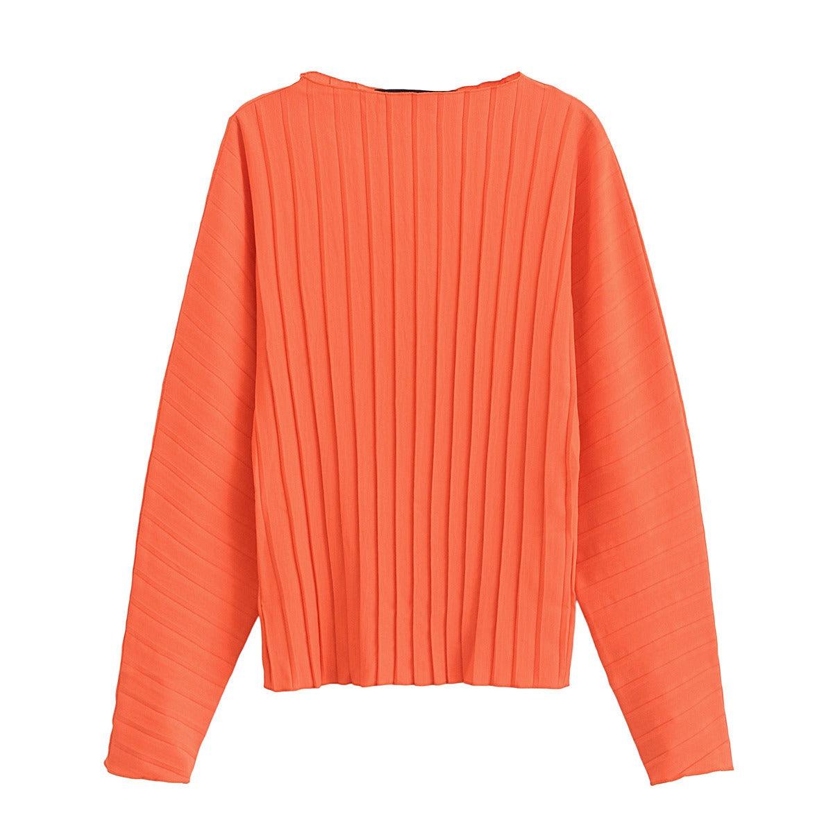 Asymmetric pleated top pleated skirt set